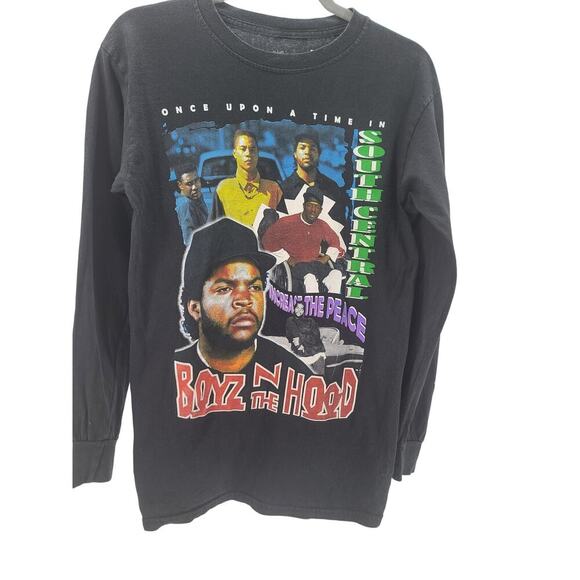 Boyz in the hood Y2K Streetwear long sleeve t-shirt Black size small Grunge - Picture 9 of 10